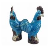 (2) antique Chinese turquoise glazed porcelain