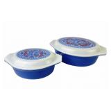 Pyrex New Holland Blue Red Tulip promotional