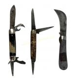 (3) pocket knives incl. Kutmaster & Kamp-King