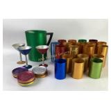 Perma Hues Mid-Century Modern Anodized Aluminum Ba