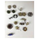 Costume Jewelry: Poodle Brooches, Clip-On Earrings