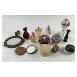 (2) Victorian art glass paperweights one cracked,