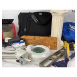 Tools, Column-Style Vase, and Carrying Case