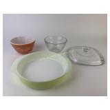Pyrex mixed lot Lime Green cake dish, Autumn