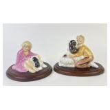 (2) Wade porcelain figurines Fireside Friend &