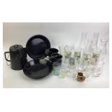 Campfire Enamelware, Norman Rockwell Glassware, an