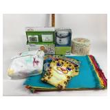 Graco Monitor, Sound Machine, Sheet Set, Place Mat