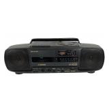 Sharp X-Bass Portable Boombox with Cassette, CD
