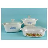 CorningWare Casserole Dishes, Blue Cornflower, Spi