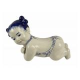 Chinese Porcelain Child Pillow or Headrest