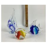 Art Glass Fish Sculptures