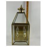 Brass Wall-Mounted Lantern Fixture