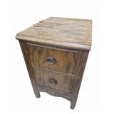 Rustic Wood 2 Drawer Night Stand (13 in. X 18 in.