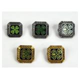 (3) Sterling Silver 4H pins, 6.58g TW (2) 1/20