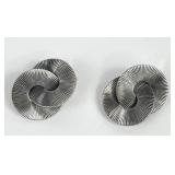 Sterling Silver marked clip on earrings 10.49g TW