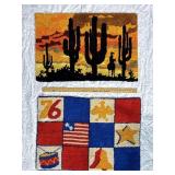 Latch Hook Rugs With Cactus, Patriotic Design