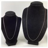 .925 Sterling Silver Chains, 20 & 30 Inches