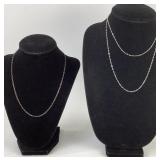 Italy .925 Sterling Silver Chains, 36in, 18in