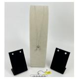 .925 Sterling Silver bracelet 3.87g TW, (2) Pair