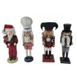 Nutcrackers (4): Santa Claus In Pajamas, Chef,