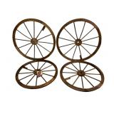 4 Decorative Wagon Wheels- 30, 36 inches