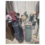 Golf Clubs & Bags - Mens Set With Bag & Pull Cart