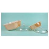 Fire-King Peach Luster Casserole Dishes