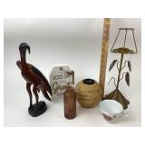 Mushakashala Wood Bird Carving, Terracotta Psalm C