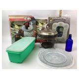 Tupperware Celery Keeper, Silver Plated Chafing Di