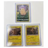 3 Pokemon Pikachu Cards