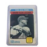 1976 Topps Lou Gehrig Baseball Card- Grand Slam