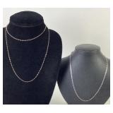 Two .925 Sterling Silver Chains, Italy