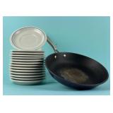 10 inch Enameled Cast Iron Pan, 14 Pfaltzgraff Sau