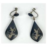 Sterling Screwback Siam Dancing Goddess earrings