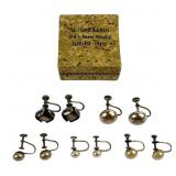 (5) Pairs of  .925 Sterling silver pearl like