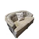 Love Seat With Miss Match Cushions & Embroidered