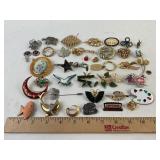 Costume Jewelry Pins and Brooches: Trifari gold