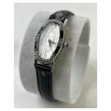 Ecclissi Sterling Silver case watch, band worn