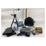 Audio Accessories, Tripod, Desk Lamp, Vac O Rec Re