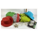Straw Hats, Knitwear, Jewelry, WM Rogers Silverpla