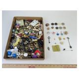 Costume Jewelry: Unmatched Clip on, screw back and