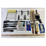 Paint Rollers, Brushes, Scrapers, Corner Pad Paint