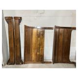 Wood Full Size Headboard, Footboard & Side Rails