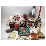 1970ï¿½s Angel Topper, Tree Skirt, Tin Birdhouse, Bo