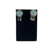 .925 Mexico Stamped Pierced earrings, 8.16g TW