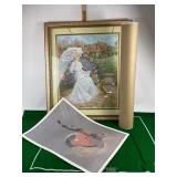 Framed Artwork With Portrait Print, Puzzle Keeper