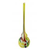 Murano-Style Multicolor Art Glass Bud Vase