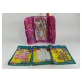 Barbie Dolls, Carrying Case, Party Time Outfits