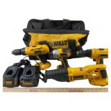 DeWalt cordless tools: Drill, saw, (2) battery