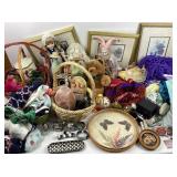 Dolls, Framed Art, Costume Jewelry, Clothing